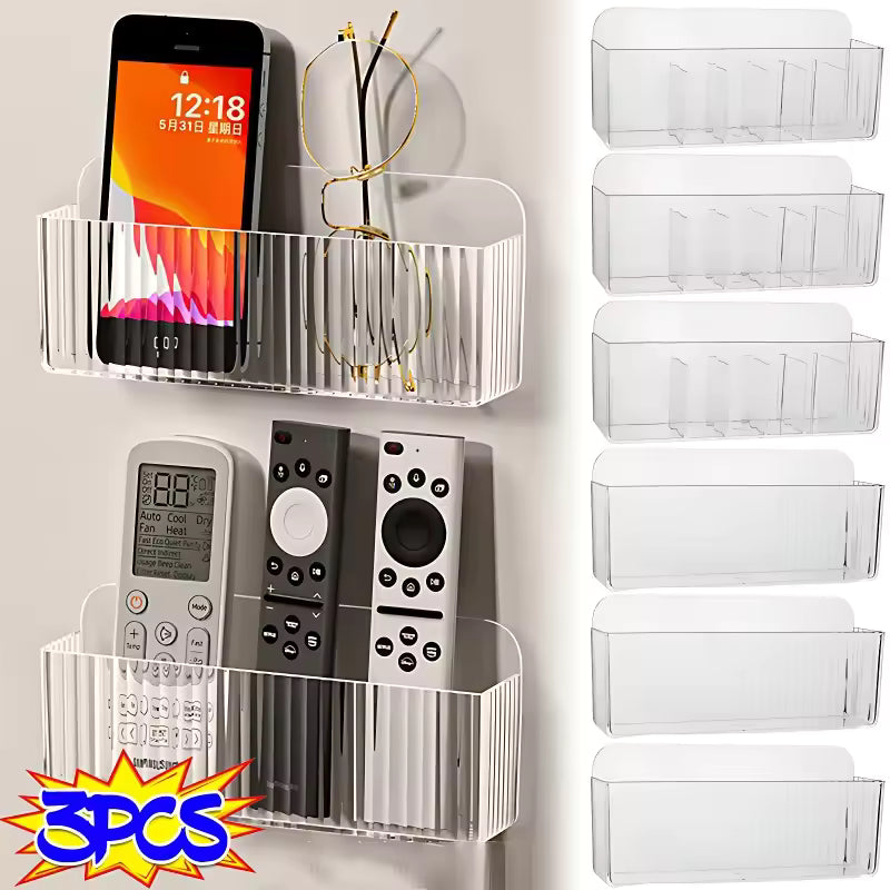 壁掛け式粘着収納ボックス(透明)