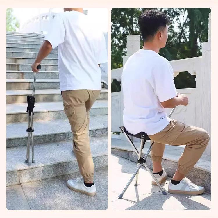 折りたたみ杖スツール